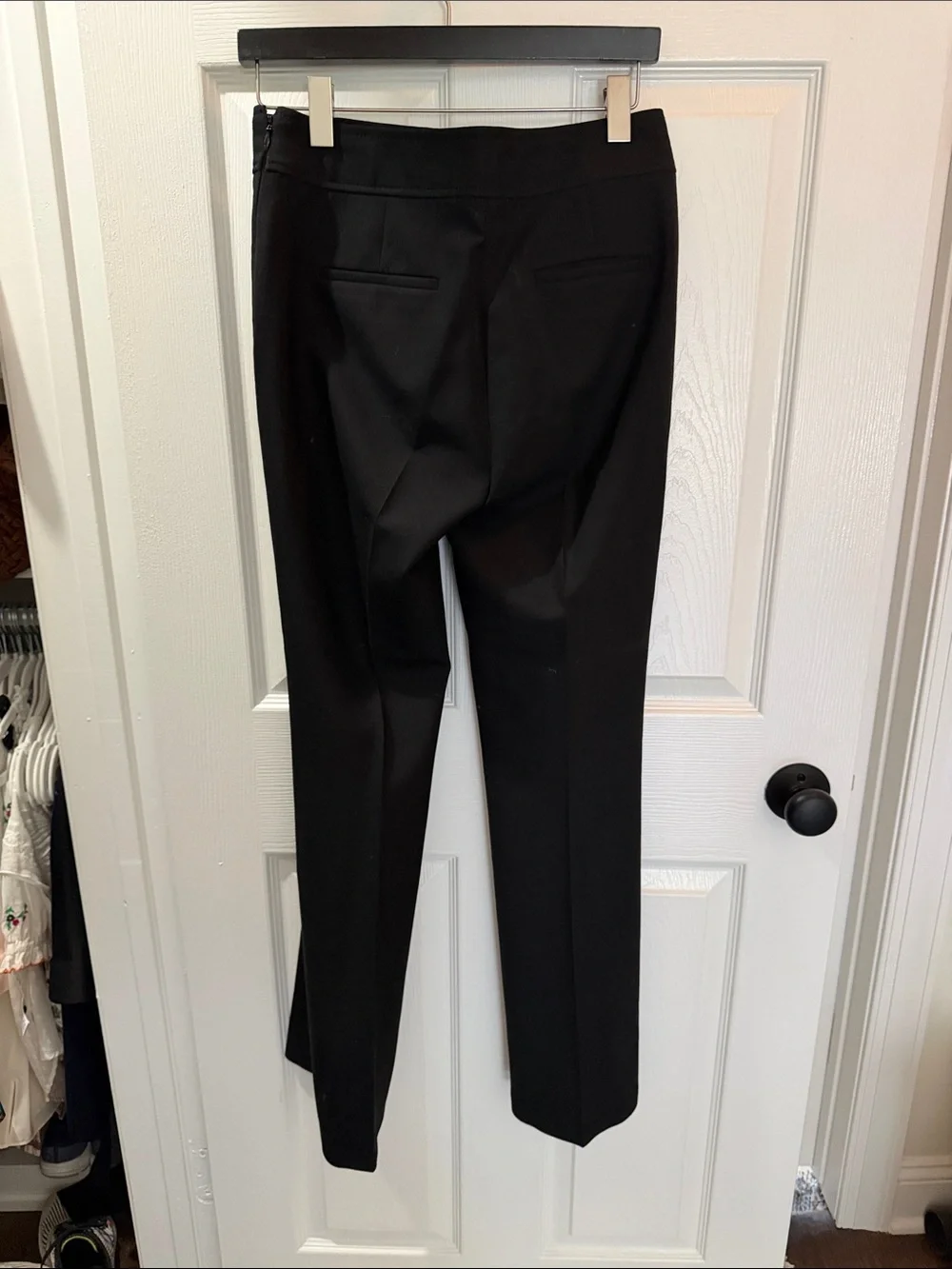J. Crew Black Straight Trousers